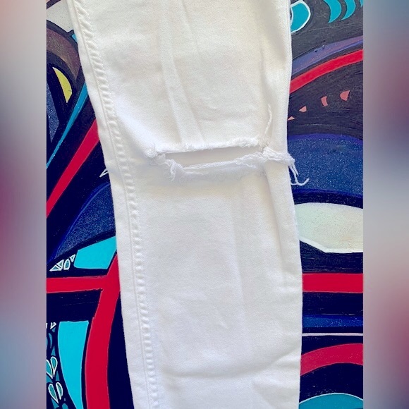 HOLLISTER High Rise Super Skinny Jeans distressed white denim SZ 26W 30L - Picture 7 of 14